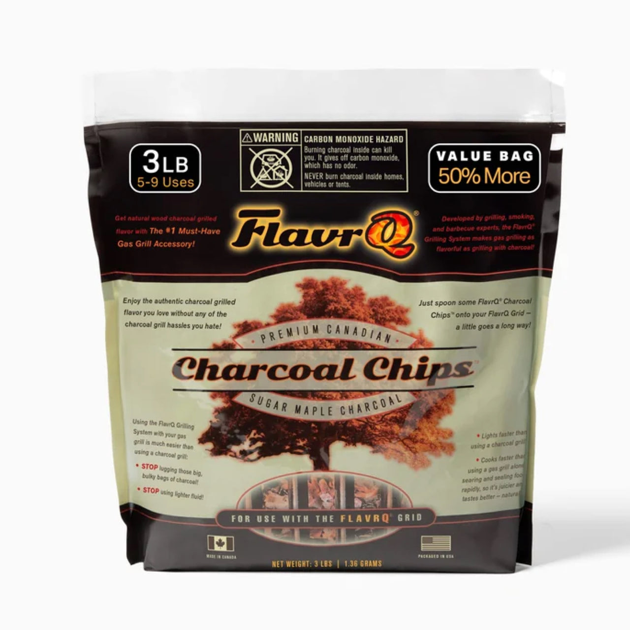 FlavrQ® Charcoal Chips® (3 Pounds)