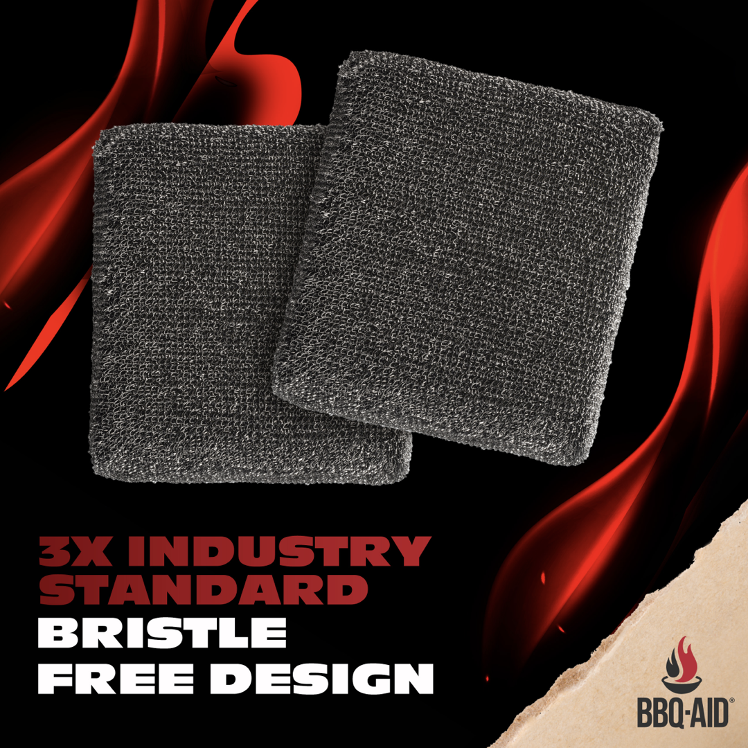 Bristle Free Grill Brush + 4 Replacement Heads