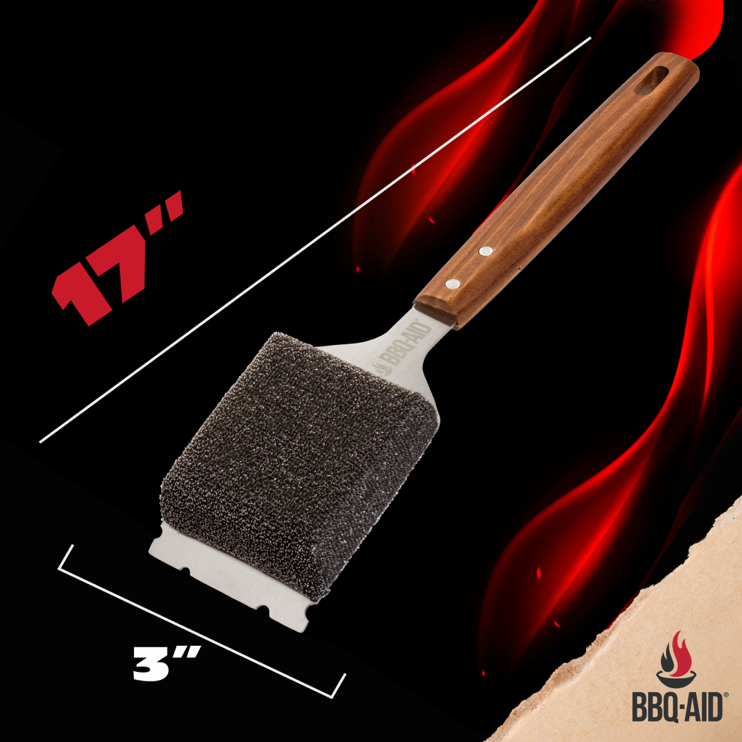 Bristle Free Grill Brush + 4 Replacement Heads