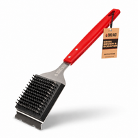 Thumbnail for Wire Grill Brush and Scraper (Red)